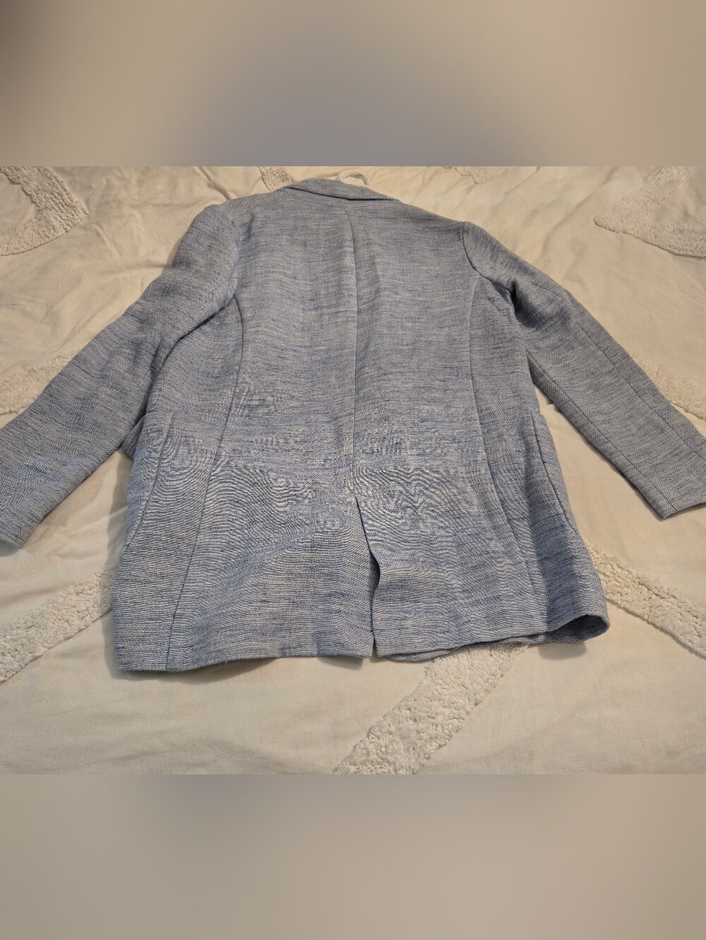 Zara Light Blue Women's Knit Blazer Jacket - Picture 3 of 3